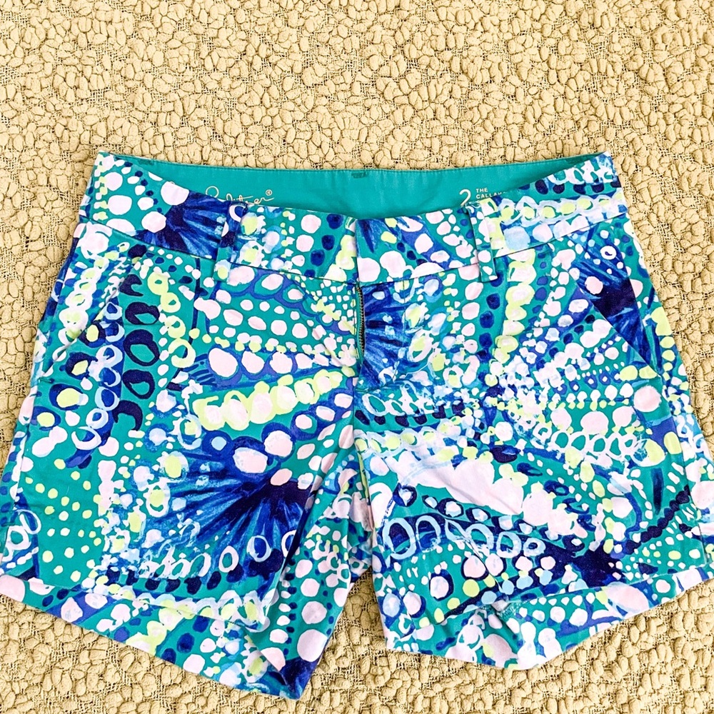 Lilly Pulitzer Shorts Green and Teal